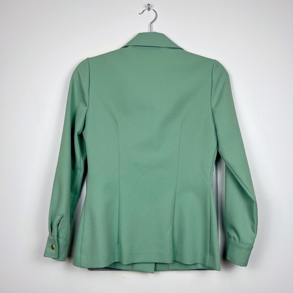 Vintage 60s / 70s College Town Mint Green Skirt Suit - Picture 5 of 8